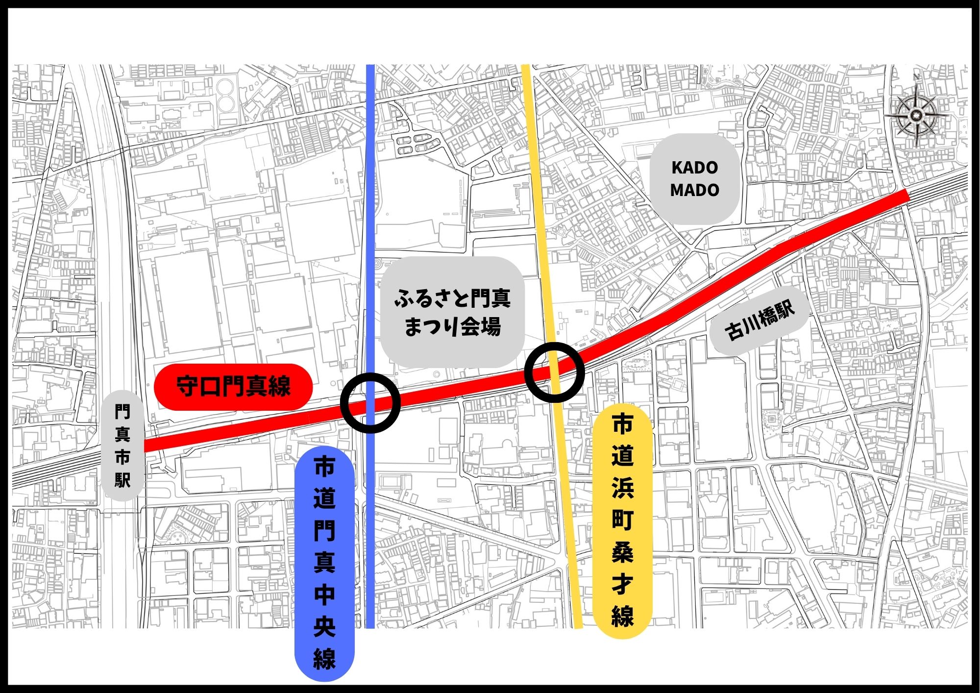 ふるさと門真まつり周辺道路混雑予想図