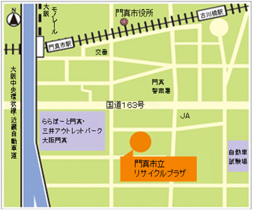 クリーンセンターへの地図