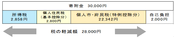 ふるさと納税計算例の図