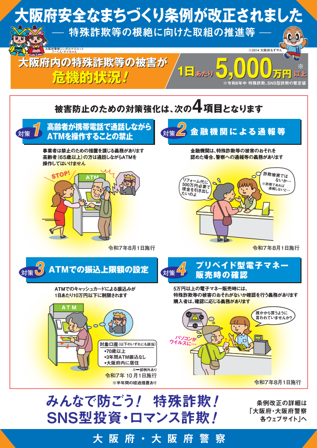 大阪府安全なまちづくり条例が改正されました