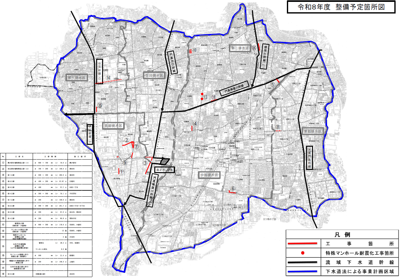 令和8(2026)年度 整備箇所図