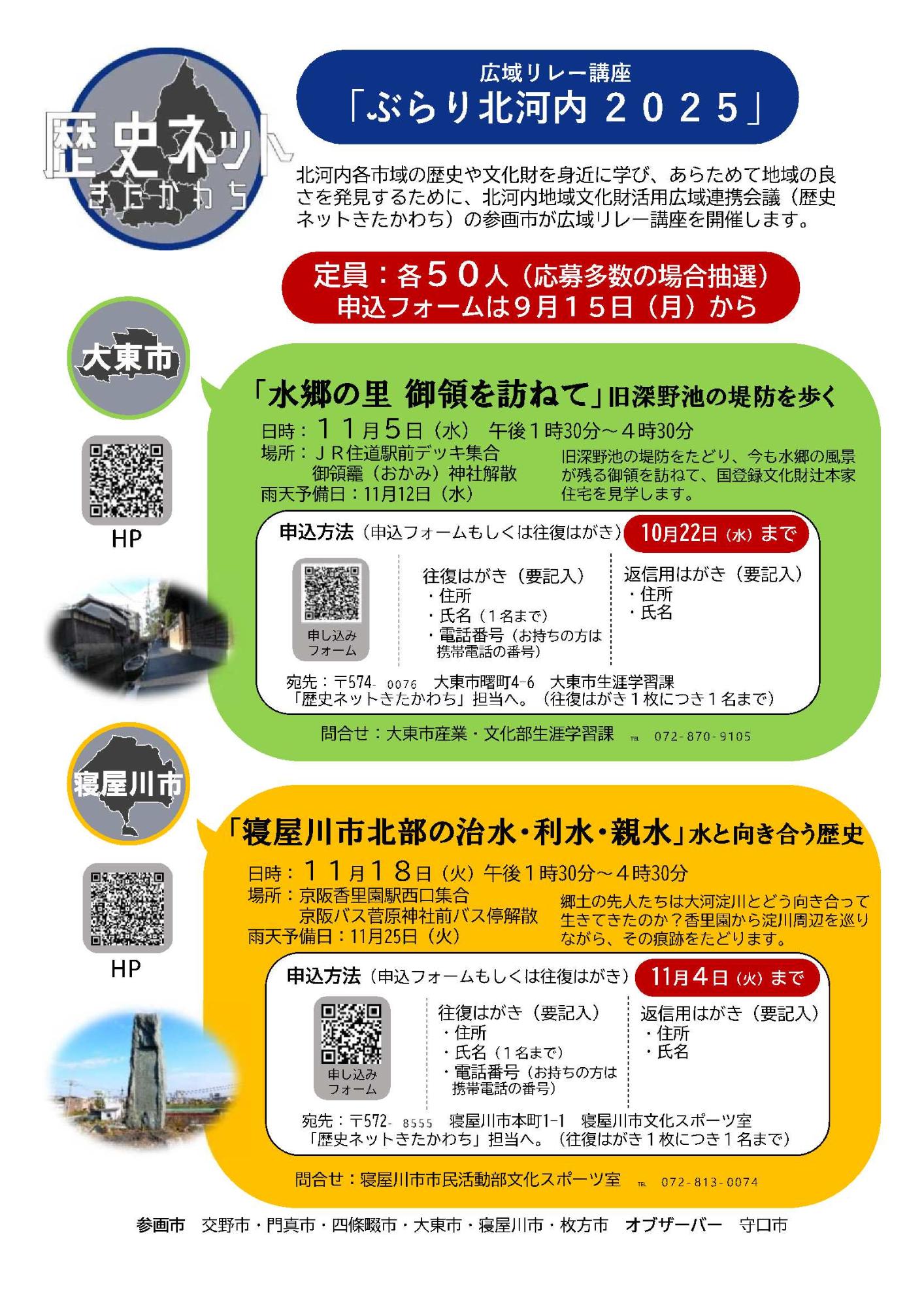ぶらり北河内2025チラシ