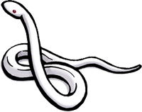白いヘビのイラスト