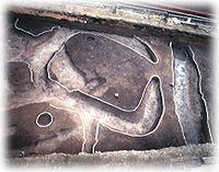弥生時代前期から中期初頭の方形周溝墓(群)の写真