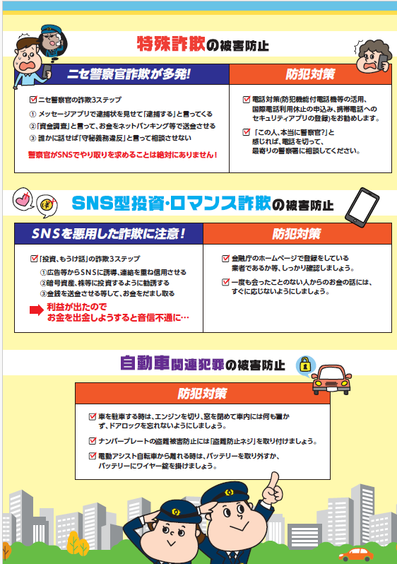 全国地域安全運動回覧チラシ裏